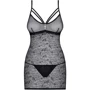 Еротична сорочка з вишитими трояндами Obsessive 818-CHE-1, L / XL фото 3
