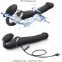 Безремневой вибрострапон с вакуумной стимуляцией Strap-On-Me MULTI ORGASM Black S: Длина, см 14.7