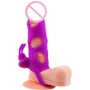 Насадка на член LYBAILE Pretty Love 5.5 "Vibrating Penis Sleeve Purple: Материал Силикон