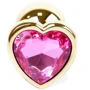 Анальна пробка із кристалом BOSS of TOYS Boss Series - Jewellery Gold Heart PLUG Pink S, BS6400035 фото 7
