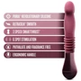 Пульсатор Temptasia by Blush - Trixie Thrusting Dildo - Wine Red: Длина, см 28.5