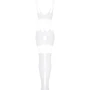 Бодістокінг Obsessive Bodystocking G330 white XL/XXL: Декор Без декора