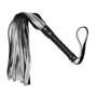 Флоггер из натуральной кожи Flirty Hard Leather - Black & Silver, BG-00036: Производитель Flirty