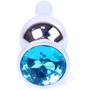 Анальная пробка BOSS of TOYS Boss Series - Jewellery Silver BUTT PLUG Light Blue (BS6400076) фото 7