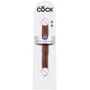 Двойной фаллоимитатор King Cock 12" Slim Double Dildo, 30x3.3 см, коричневый