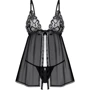 Пеньюар и трусики Obsessive Blomentis babydoll & thong M/L: Применение На тело