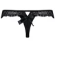 Кружевные трусики-танга с атласным бантиком Naja Thong black L/XL - Passion: Применение На попу