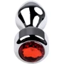 Анальная пробка с кристаллом Metal By Toyfa Silver anal plug фото 8