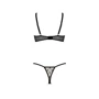 Комплект Passion MARINA SET WITH OPEN BRA beige L/XL: Декор Без декора