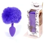 Анальна пробка із хвостом Jewellery Silicon PLUG Bunny Tail Purple фото 6