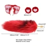 Набор с анальной пробкой с хвостом LOCKINK Sevanda Red Vixen Set with Pear-shape Plug: Наличие вибрации Нет