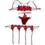 Эротический комплект NDS 3020-1 Burgundy S/M (23623): Узор Цветочный, Однотонный