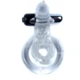 Эрекционное вибро кольцо BOSS - Dolphin Vibro CockRing Clear, BS6700050 фото 4