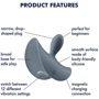 Анальная вибропробка Satisfyer Booty Absolute Beginners 2: Особенности Водонепроницаемые