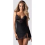 Пеньюар та трусики Obsessive Lobellis chemise & thong XS/S: Застосування На тело