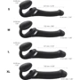 Безремневой вибрострапон с вакуумной стимуляцией Strap-On-Me MULTI ORGASM Black S: Тип Двухсторонние