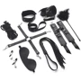 Набор Art of Sex - BDSM Set Leather, 10 предметов, натуральная кожа, черный