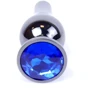 Анальная пробка с кристаллом BOSS of TOYS Boss Series - Jewellery Dark Silver BUTT PLUG Blue, BS6400059: Особенности С кристаллами