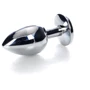 Анальная пробка с кристаллом Metal By Toyfa Silver anal plug red gem: Наличие вибрации Нет