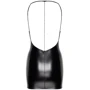 Сукня Noir Handmade F307 Mirage wetlook mini dress with jewelry rhinestone chain Вlack, S фото 7