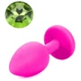Силіконова анальна пробка із кристалом Silicon Pink 10 ( розмір S ), SKN-SIL-PINK 10