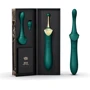 Вагінально-кліторальний вібратор Zalo - Bess Turquoise Green багатофункціональний з насадками: Тип і форма Вібромасажер