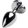 Анальная пробка с кристаллом ToyfaMetal Silver anal plug red gem: Для кого Унисекс