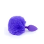 Анальна пробка із хвостом Jewellery Silicon PLUG Bunny Tail Purple: Наявність вібрації  Нет
