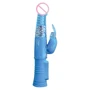 Вибромассажер 4Play Deluxe Slim Rabbit Vibe, 14x3.2 см, голубой