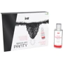 Трусики з перловим кільцем та полуничним лубрикантом Intt Brazilian Panty Black: Вид Трусы