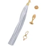 Анальная пробка LOCKINK Sevanda White Pony-Tail Anal Pear-shape Plug: Материал Медицинский металл