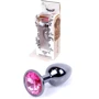 Анальная пробка с кристаллом BOSS of TOYS Boss Series - Jewellery Dark Silver PLUG Pink S, BS6400026