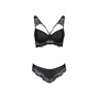 Комплект из эко-кожи с кружевом Loona Set black L/XL - Passion: Вид Комплекты