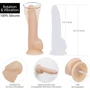 Фалоімітатор з вібрацією та ротацією Naked ADDICTION Chris 8″ Rotating & Vibrating Dong, пульт ДК: Тип Реалістичні