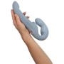 Безремневой страпон с вибрацией Fun Factory SHARE VIBE PRO cool grey: Длина, см 14