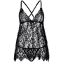 Пеньюар Leg Avenue Floral lace babydoll & string Black S: Вид Пеньюары