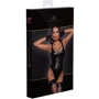 Боди Noir Handmade F244 Powerwetlook body with high cut bottom hem Black, L: Узор Однотонный
