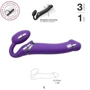 Безремневой страпон с вибрацией Strap-On-Me Vibrating Violet M: Тип крепления Безремневые