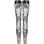 Панчохи Noir Handmade F243 Tulle stockings with patterned flock embroidery Вlack, 3XL: Фактура Сетка