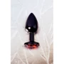 Анальная пробка с кристаллом Toyfa Metal Black anal plug ruby gem: Тип Анальные пробки