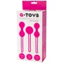 Набір вагінальних кульок A-Toys Pleasure Balls Set Pink: Наявність вібрації  Нет
