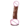 Реалистичный вибратор на присоске GHISA JAMES DEEN 8.5" Vibrating Dildo - Brown, 291657: Назначение Вагинальные