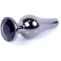 Анальная пробка с кристаллом BOSS of TOYS Boss Series - Jewellery Dark Silver BUTT PLUG Black, BS6400056: Тип Анальные пробки