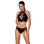 Комплект из эко-кожи Nancy Bikini black L/XL - Passion