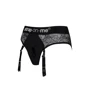Кружевные трусы для страпона с подвязками для чулок Strap-On-Me DIVA HARNESS - M фото 10