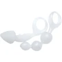 Сет з 2 анальних пробок Bottoms Up Butt Silicone Anal Toy, білий
