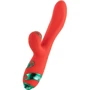 Вибратор-кролик с флоггером LOCKINK Sevanda Whip Vibrating Massage Wand - Red & Green фото 8
