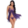 Пеньюар NDS 3372-5 One Size Рurple (23895): Візерунок Однотонный