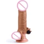 Насадка с вибрацией LoveToy Pleasure X-Tender Vibrating Penis Sleeve Flesh Add 2", Brown: Для кого Для мужчин