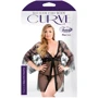 Черный пеньюар с кружевом и стринги Fantasy Lingerie, XL/XXL фото 2